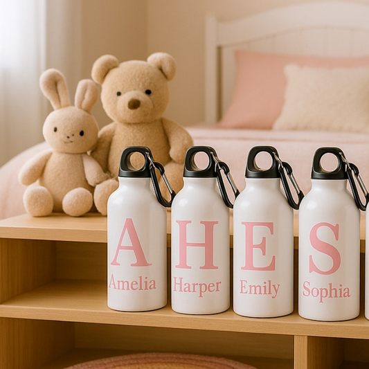 Botella Infantil Personalizada 400 ml con Inicial del Nombre