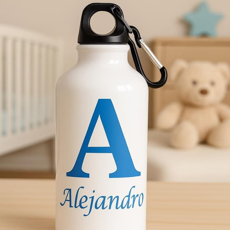 Botella Infantil Personalizada 400 ml con Inicial del Nombre