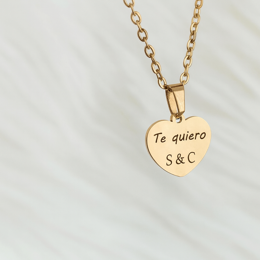 💖 Colgante Corazón Personalizado con Grabado Láser