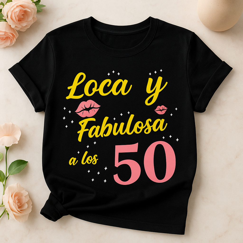 Camiseta “Loca y Fabulosa a los 50” – Edición Especial Cumpleaños