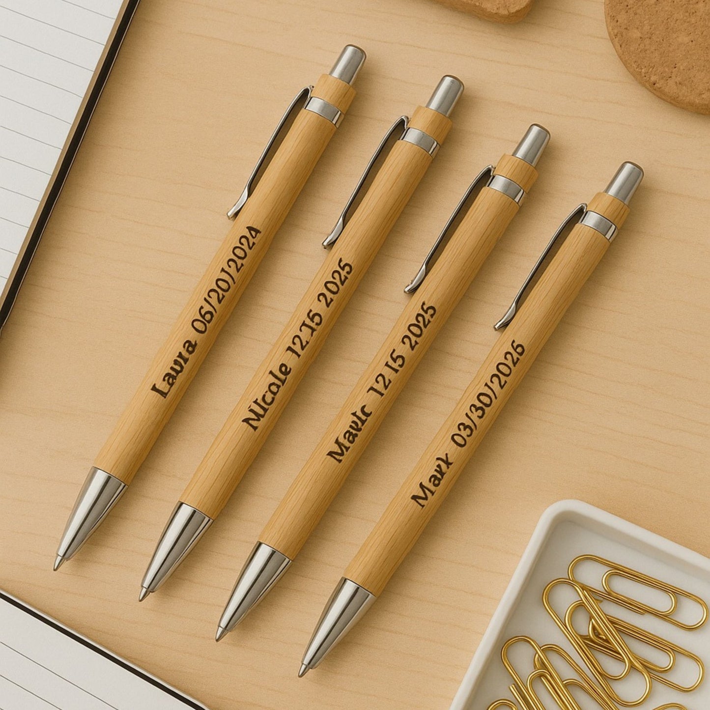 Bolígrafo de bambú personalizado