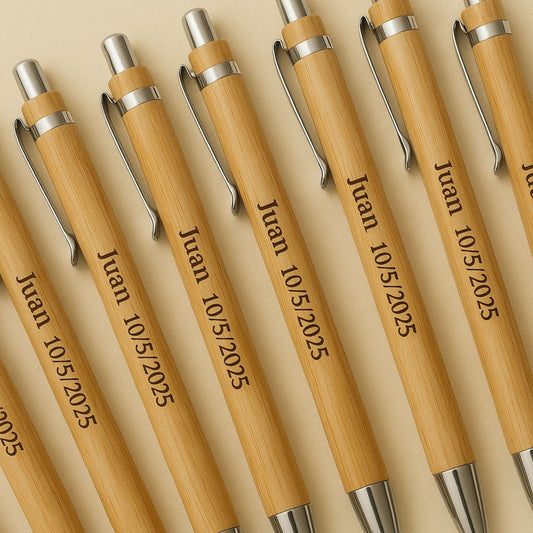 Bolígrafo de bambú personalizado