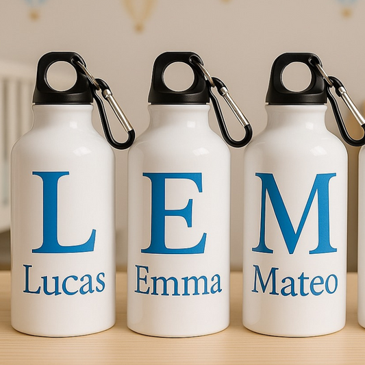 Botella Infantil Personalizada 400 ml con Inicial del Nombre