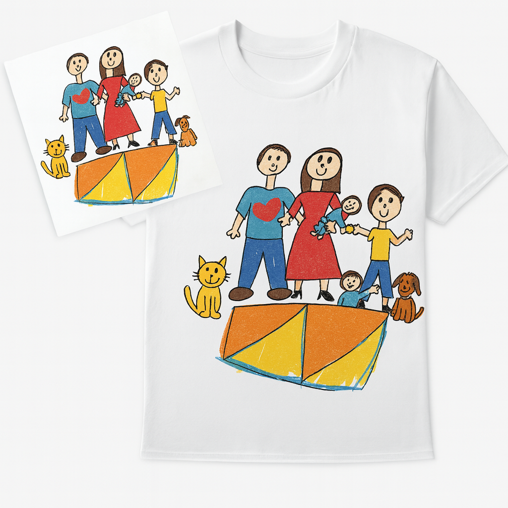 👕✨ Camiseta Personalizada con Dibujo Infantil – El Regalo Más Único y Especial