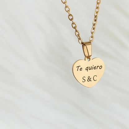 💖 Colgante Corazón Personalizado con Grabado Láser