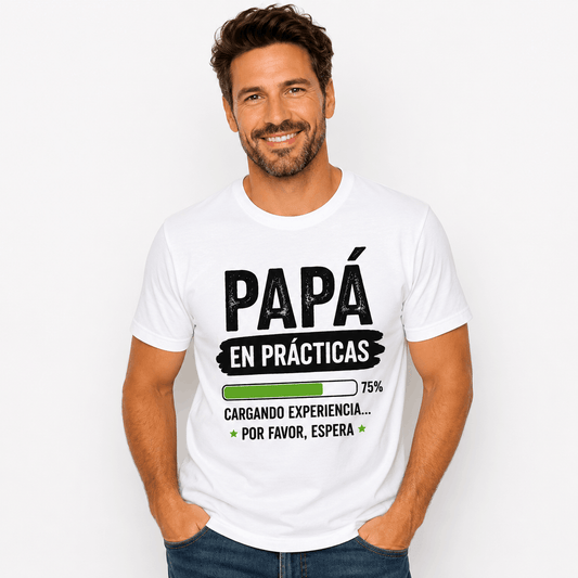 Camiseta Papá en Prácticas | Regalo Original para Padres