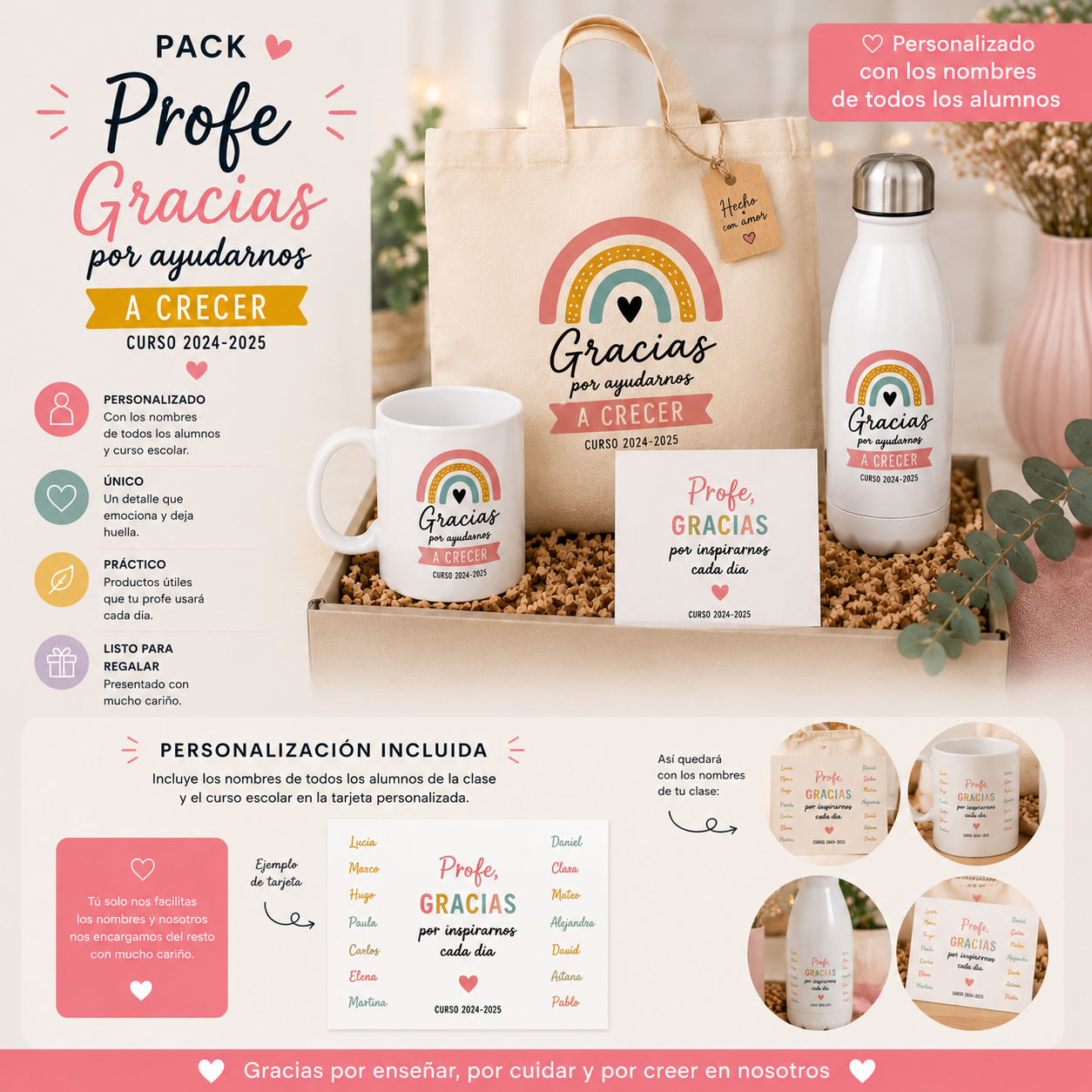 Pack Regalo Profe – “Gracias por ayudarnos a crecer”