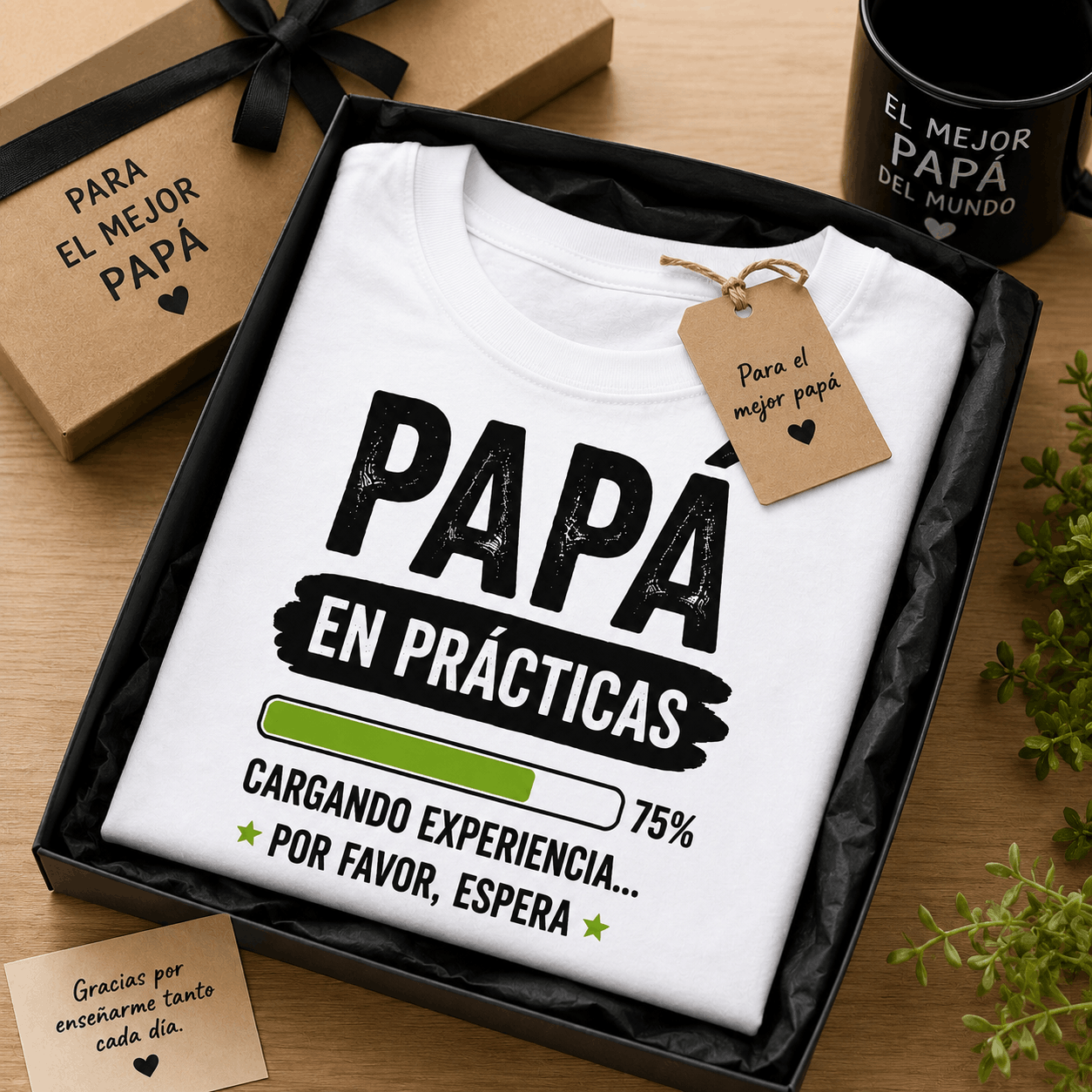 Camiseta Papá en Prácticas | Regalo Original para Padres