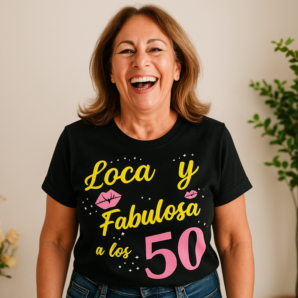 Camiseta “Loca y Fabulosa a los 50” – Edición Especial Cumpleaños