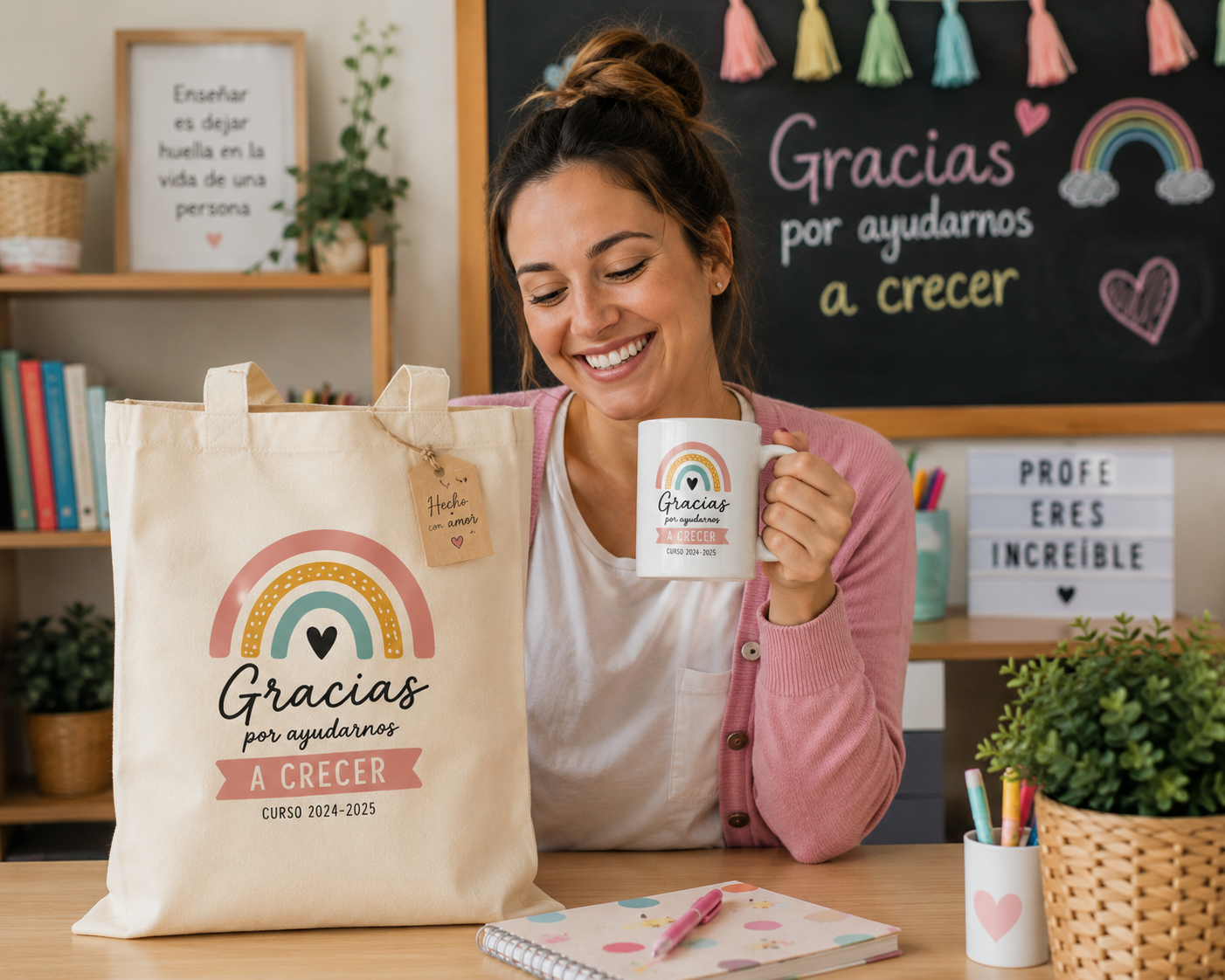 Pack Regalo Profe – “Gracias por ayudarnos a crecer”