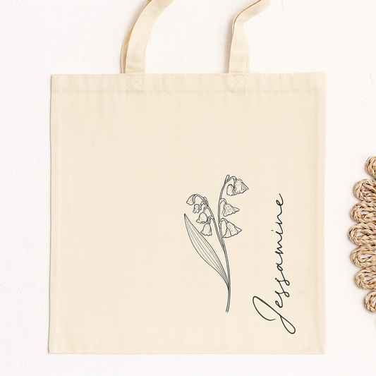 Tote Bag Personalizada con Flor de Nacimiento – Un Detalle Elegante y con Significado