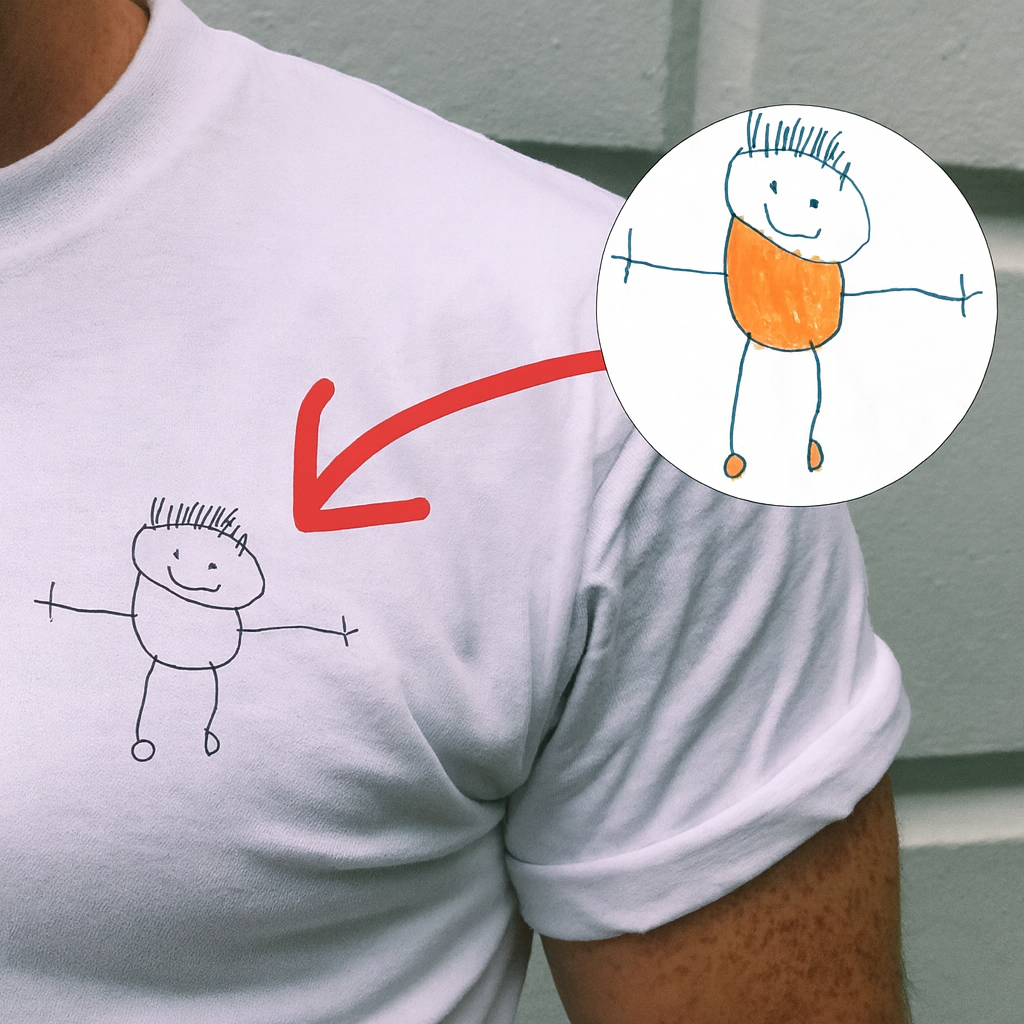 👕✨ Camiseta Personalizada con Dibujo Infantil – El Regalo Más Único y Especial