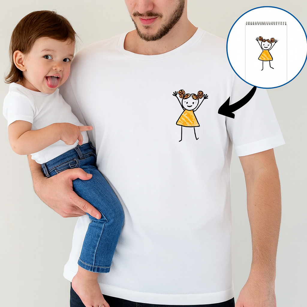 👕✨ Camiseta Personalizada con Dibujo Infantil – El Regalo Más Único y Especial