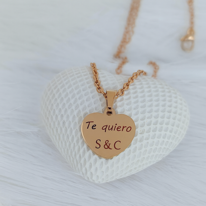 💖 Colgante Corazón Personalizado con Grabado Láser