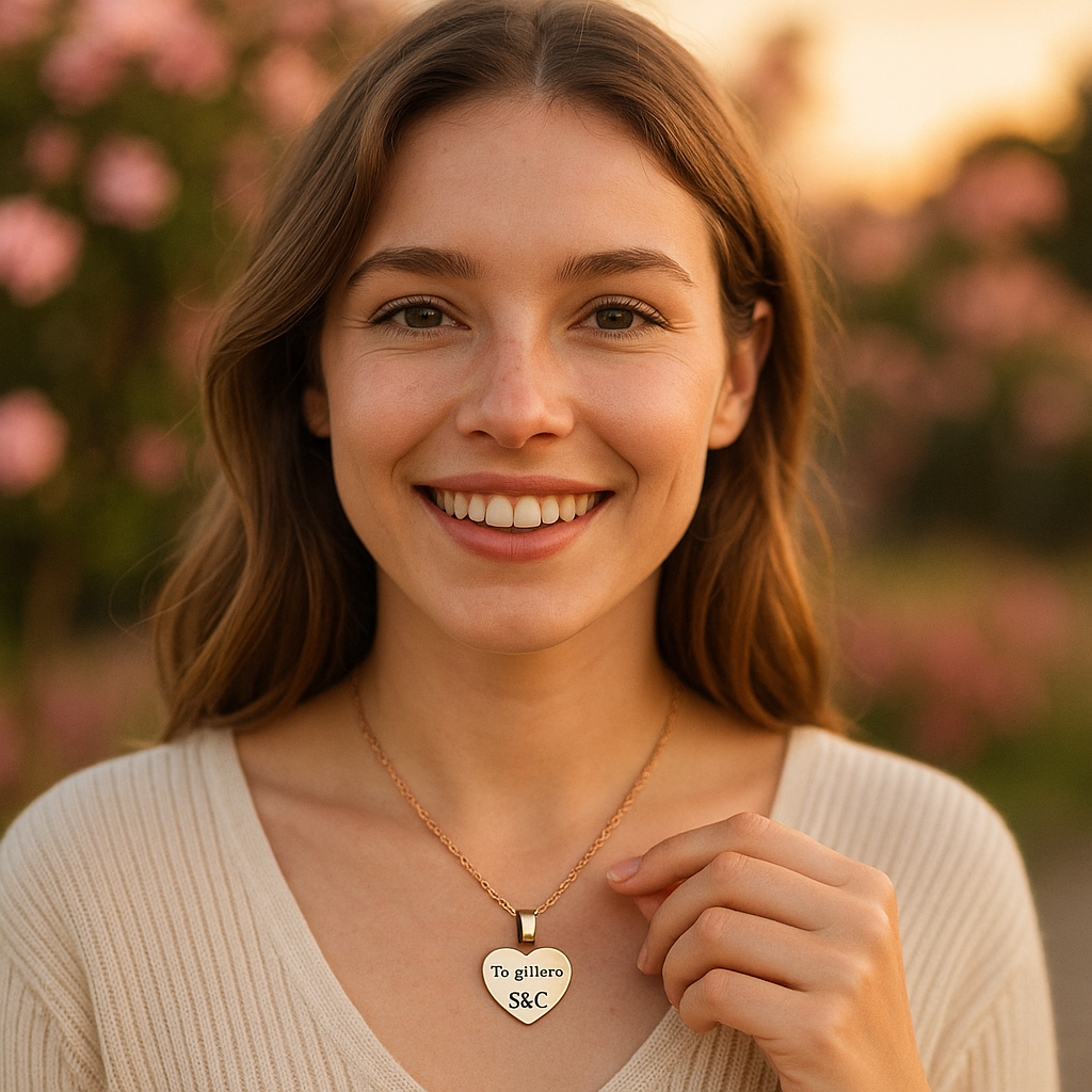 💖 Colgante Corazón Personalizado con Grabado Láser