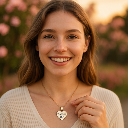 💖 Colgante Corazón Personalizado con Grabado Láser