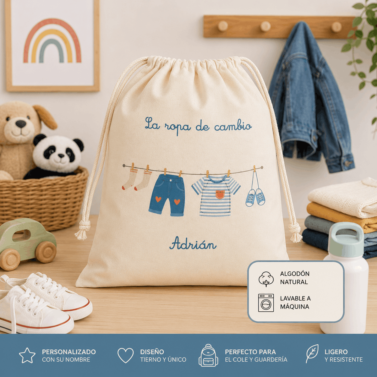 Bolsa Personalizada para Ropa de Cambio Infantil