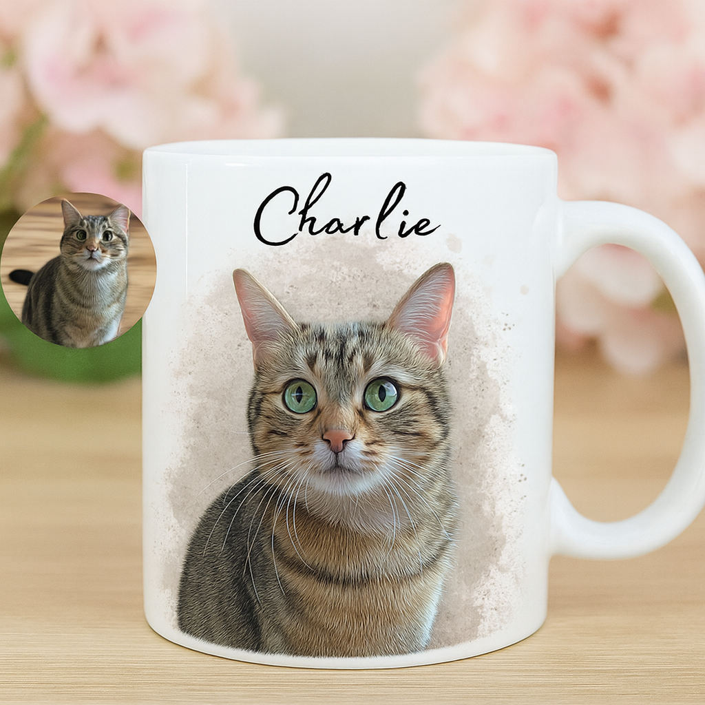 🐶💖 Taza Personalizada con la Foto de Tu Mascota – El Regalo Más Tierno y Personal