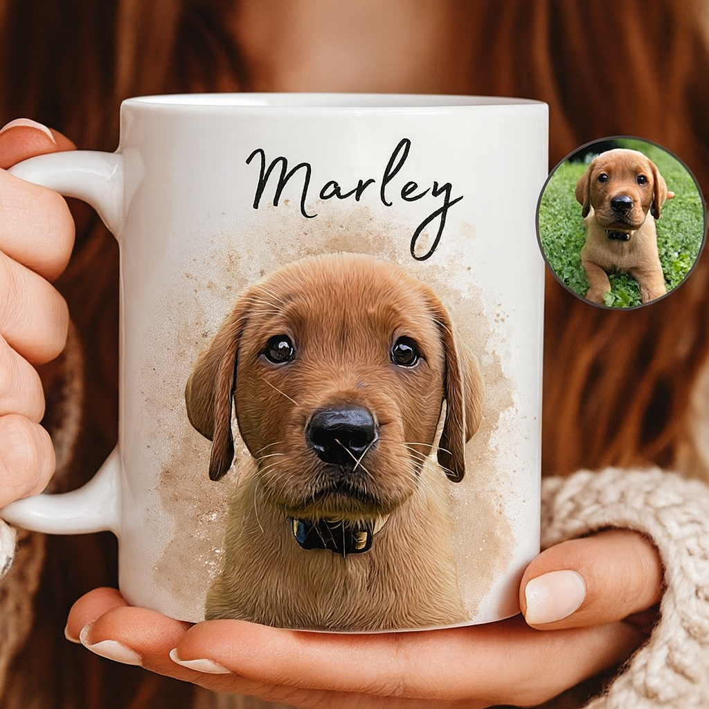 🐶💖 Taza Personalizada con la Foto de Tu Mascota – El Regalo Más Tierno y Personal