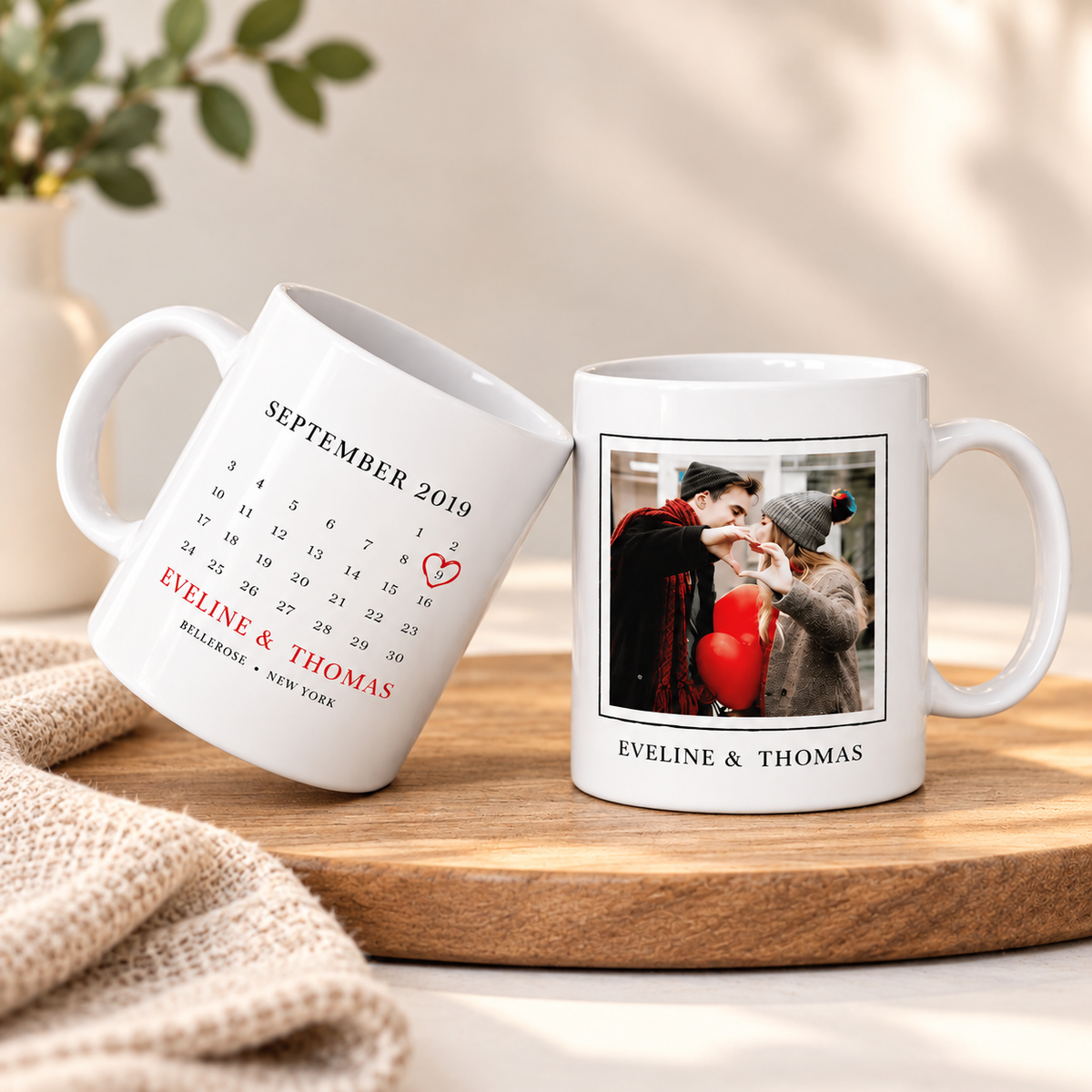 Taza Personalizada con Foto y Calendario