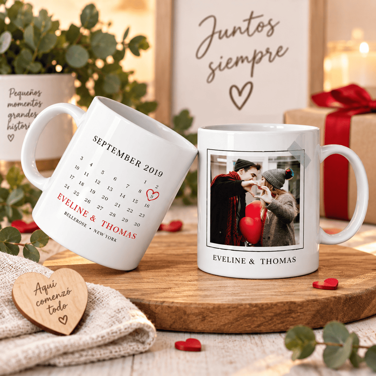 Taza Personalizada con Foto y Calendario